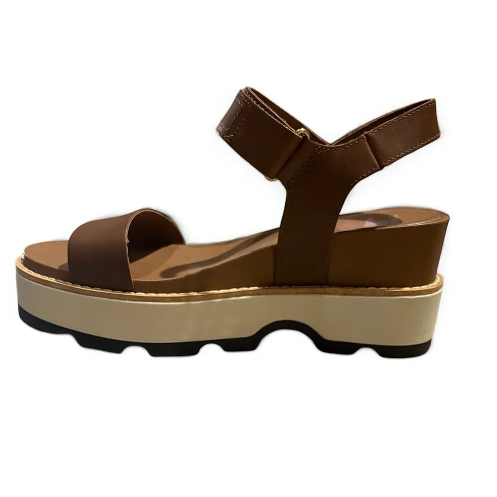 NWOT Sorel Brown and Cream Platform Sandals - Picture 4 of 6